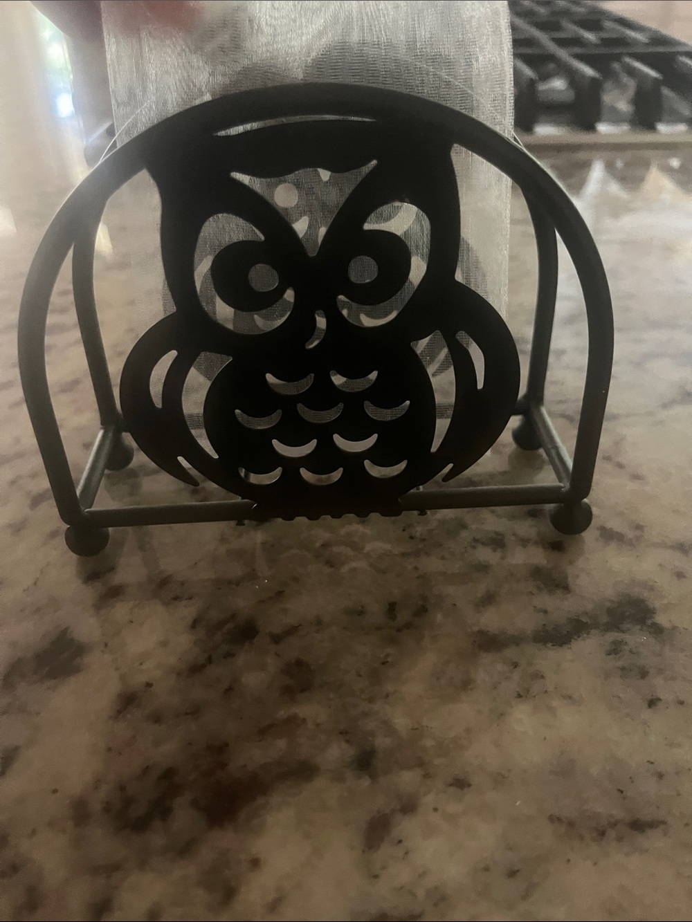 Black Owl Wall Decor Napkin Holder - Unbranded
